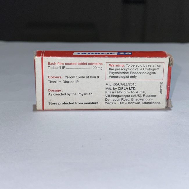 TADACIP 20 犀利士學名藥：圖片 2